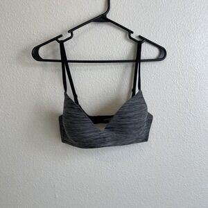 Victorias Secret Bra 34C Black Gray No-Wire Sans Armature Padded Spacedye‎ Print